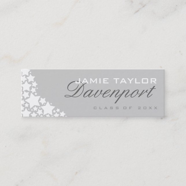 Estrellas grises claras del blanco de la tarjeta (Anverso)