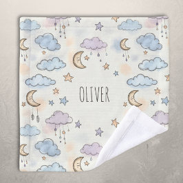 Estrellas, lunas y nubes esponjosas