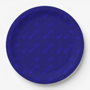 Estrellas metálicas azules- PLATOS FIESTAS PAPER
