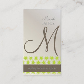 Estrellas Mod, tarjetas de visita monogramadas