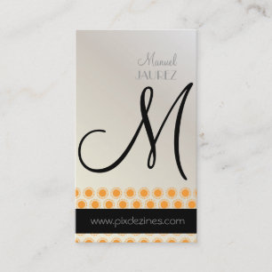Estrellas Mod, tarjetas de visita monogramadas