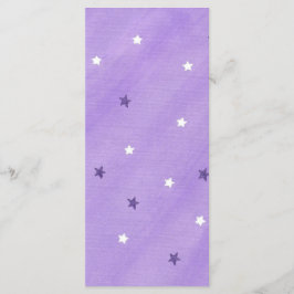 Estrellas moradas y blancas, tarjetas de menú Pers