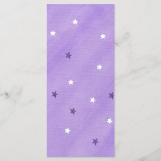 Estrellas moradas y blancas, tarjetas de menú Pers
