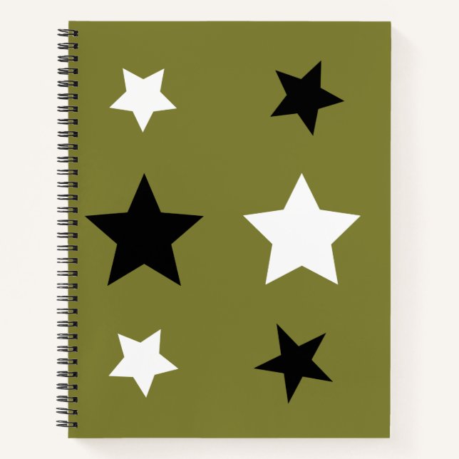 Estrellas negras blancas elegantes a diario (Anverso)