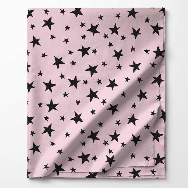 Estrellas Negras sobre Tela Celeste Rosa Pastel (Subido por el creador)