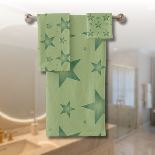 Estrellas olivares elegantes y elegantes en verde 