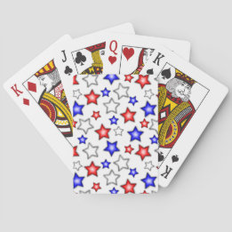 Estrellas Patrióticas - Cartas de Juego Blancas