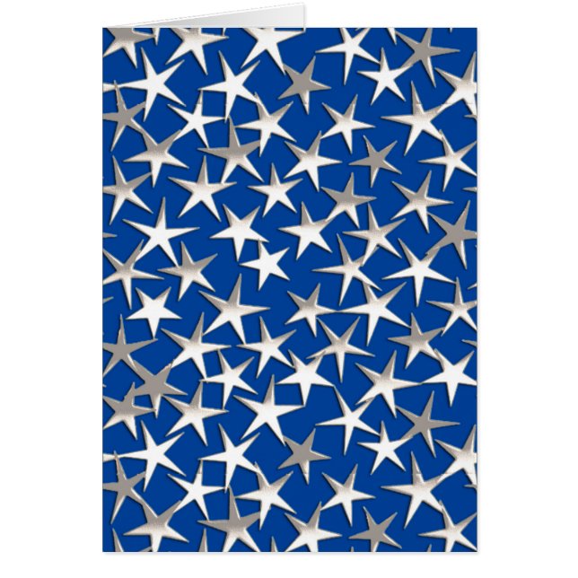 Estrellas plateadas en azul cobalto (Frente)