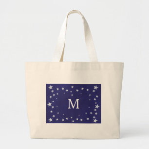 Estrellas plateadas en bolsas de té con monograma 