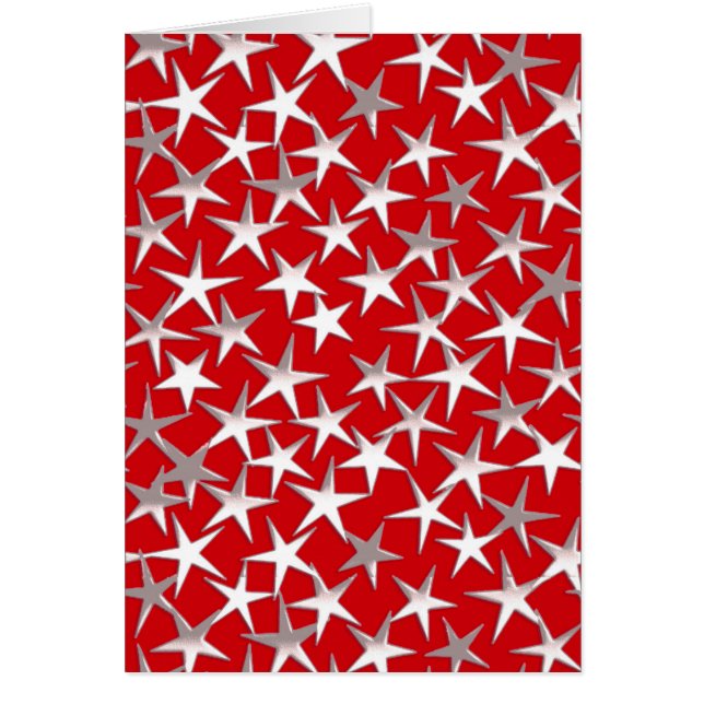 Estrellas plateadas en rojo oscuro (Frente)