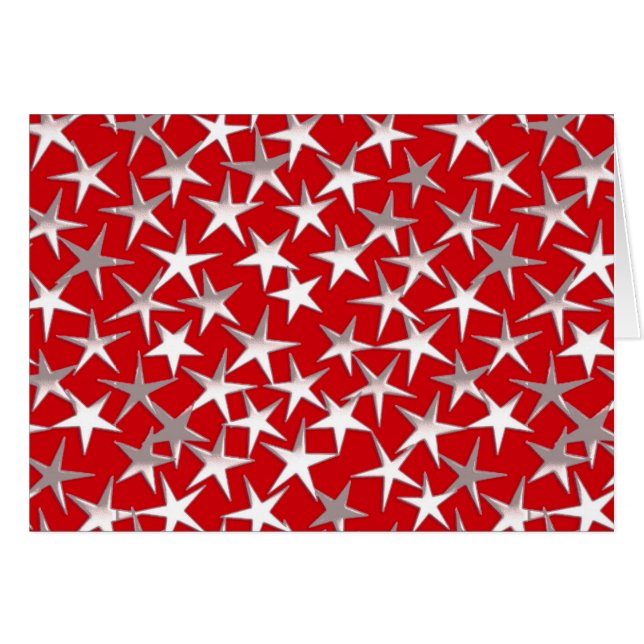 Estrellas plateadas en rojo oscuro (Anverso (Horizontal))