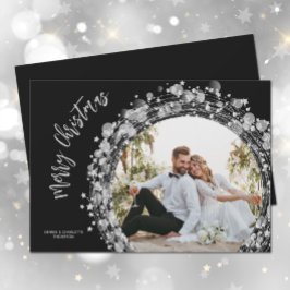 Estrellas plateadas Feliz Navidad