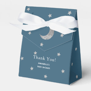 Estrellas plateadas y Moon Navy caja de regalo Bab