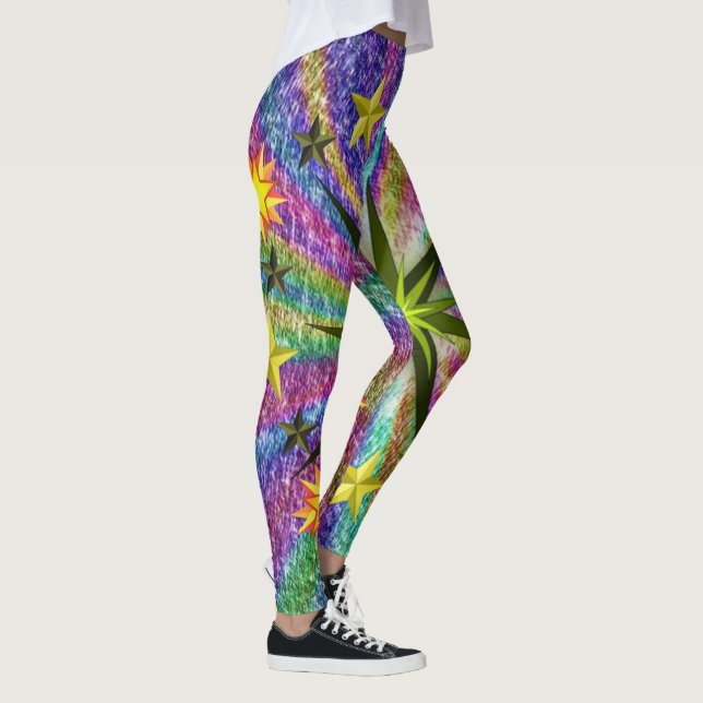 estrellas rojas amarillas leggings largos adolesce (Derecha)