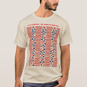 Estrellas rojas y azules y franjas camisetas