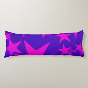 Estrellas rosadas calientes + almohada azul corpor