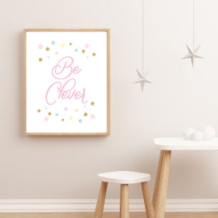 Estrellas rosadas inteligentes decoración de pared
