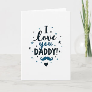 Estrellas Turquesas Te Amo Papá Tarjeta