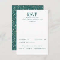 Estrellas Verde azuladas y Bodas de Oro RSVP