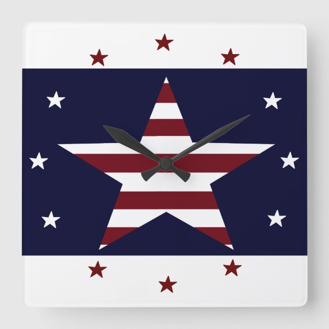 ESTRELLAS Y CADENAS PATRIÓTICAS DE RELOJ DE PARED (Anverso)