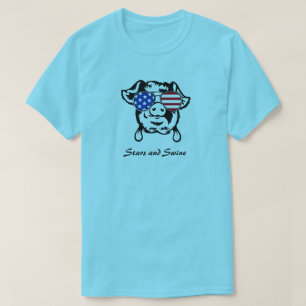 Estrellas y camiseta con vino