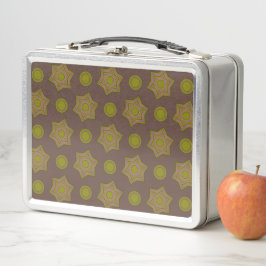 Estrellas y círculos en marrón y verde