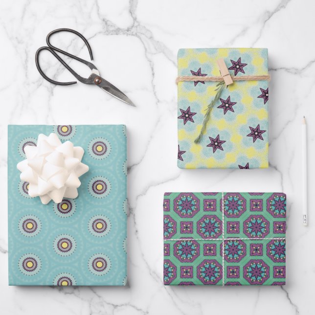 Estrellas y círculos Paquete de papel 66b (Anverso)