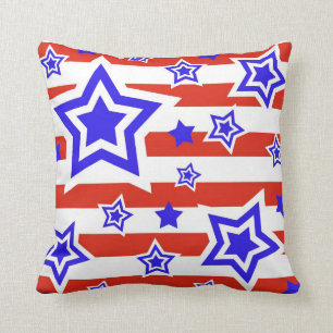 Estrellas y Cojín decorativo patrióticos de las