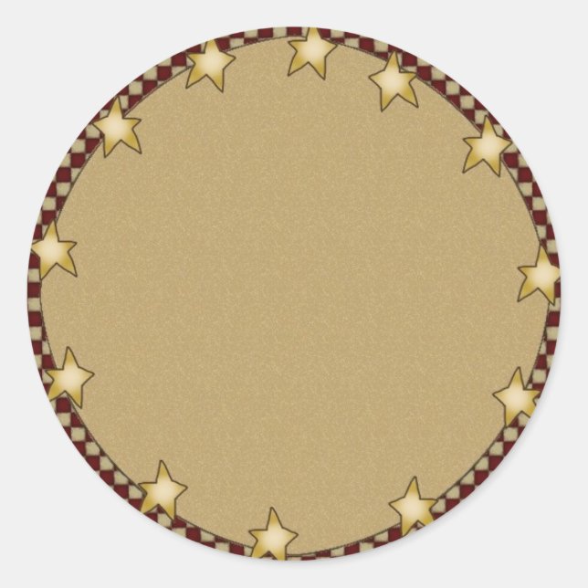 Estrellas y controles País Primitive Tema Pegatina (Anverso)