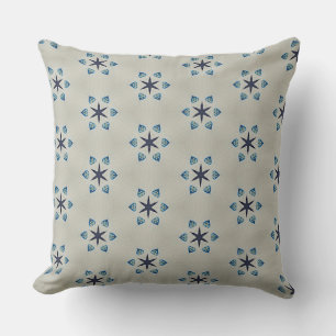 Estrellas y corazón azul Cojín decorativo beige