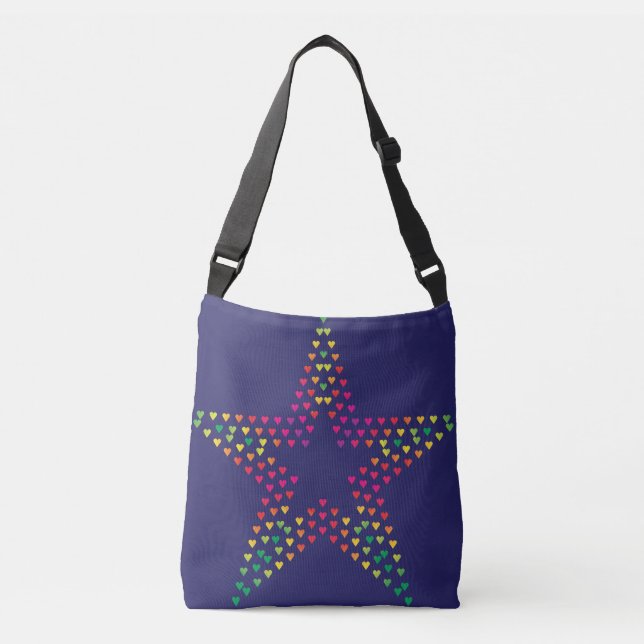 estrellas y corazones en bolsa tote (Anverso)