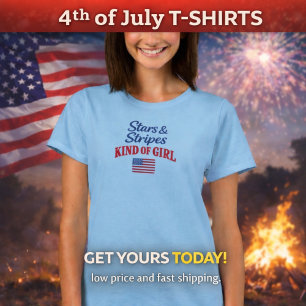 Estrellas y Franjas   Camiseta del 4 de julio para