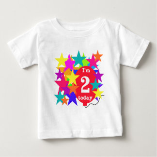 Estrellas y globos camisetas de segundo cumpleaños