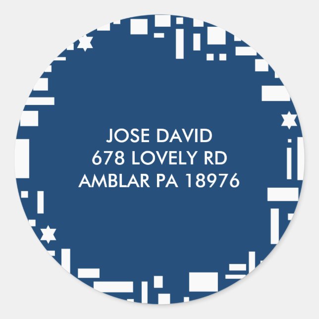 Estrellas y plazas responden al sello pegatina de  (Anverso)