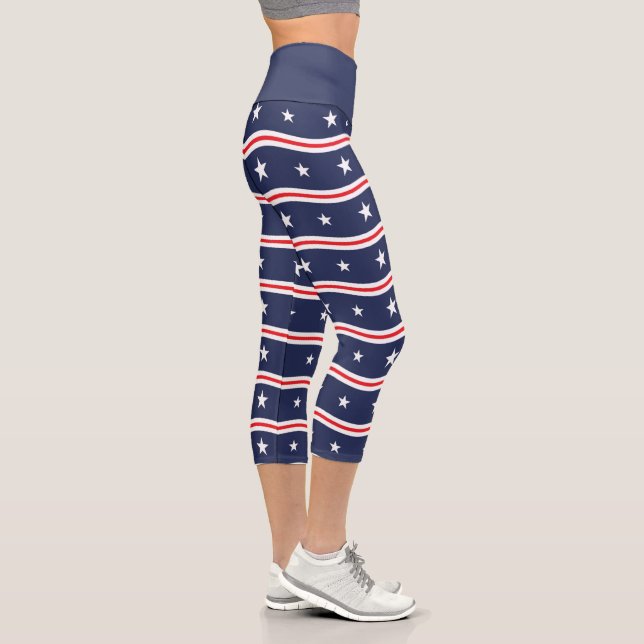 Estrellas y rayas Capri Leggings (Derecha)