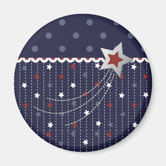 Estrellas y rayas imán (Frente)