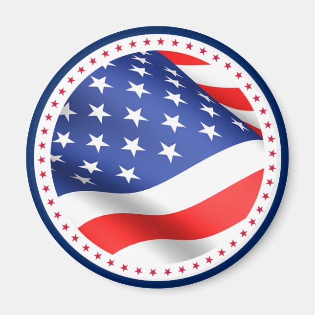 Estrellas Y Rayas Imán De Cocina (Frente)