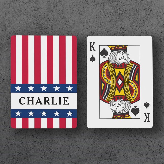 Estrellas y rayas jugando cartas (Stars and stripes playing cards)