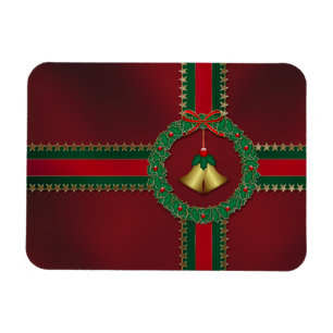 Estrellas y rayas Navidades Imán flexible