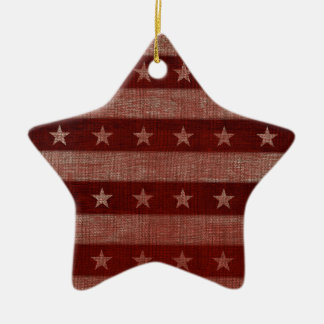 Estrellas y rayas Ornamento cerámico de Navidad