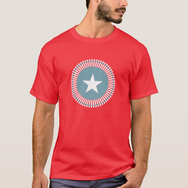 Estrellas y rayas patrióticas 4 de julio Camisetas (Anverso)
