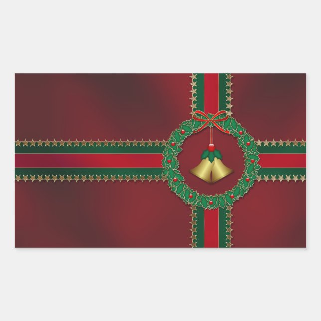 Estrellas y rayas pegatinas navideñas (Anverso)