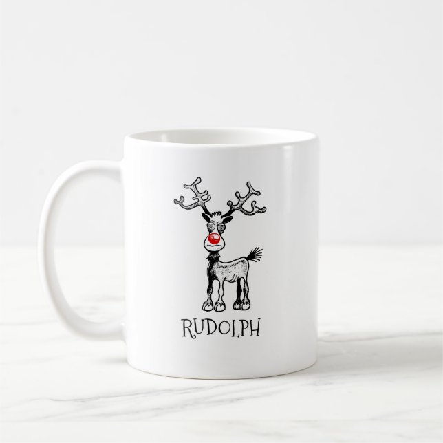 Estresmas de cerezo con Rudolph en una taza (Izquierda)