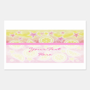 Estripa rectangular pegatina de Lemonade rosa 'Su