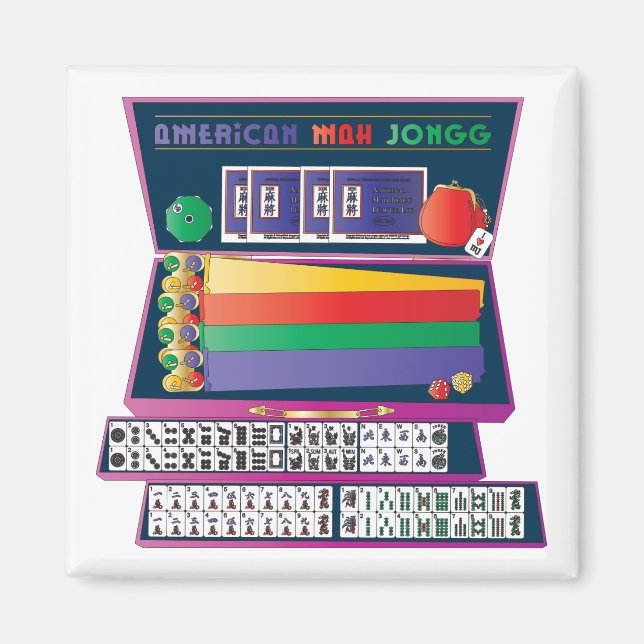 Estuche con imán para Mah Jongg (Frente)