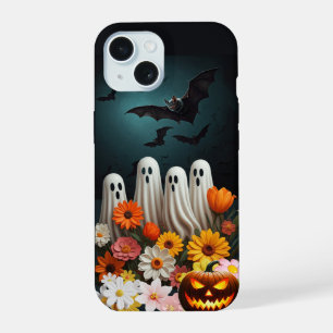Estuche Cute Floral Ghost iPhone, Halloween Ghosts