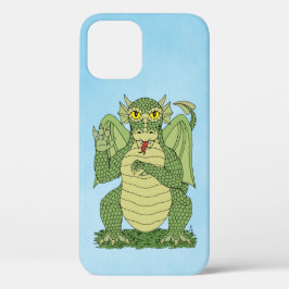 Estuche Cute Green Dragon para iPhone Funda Mate
