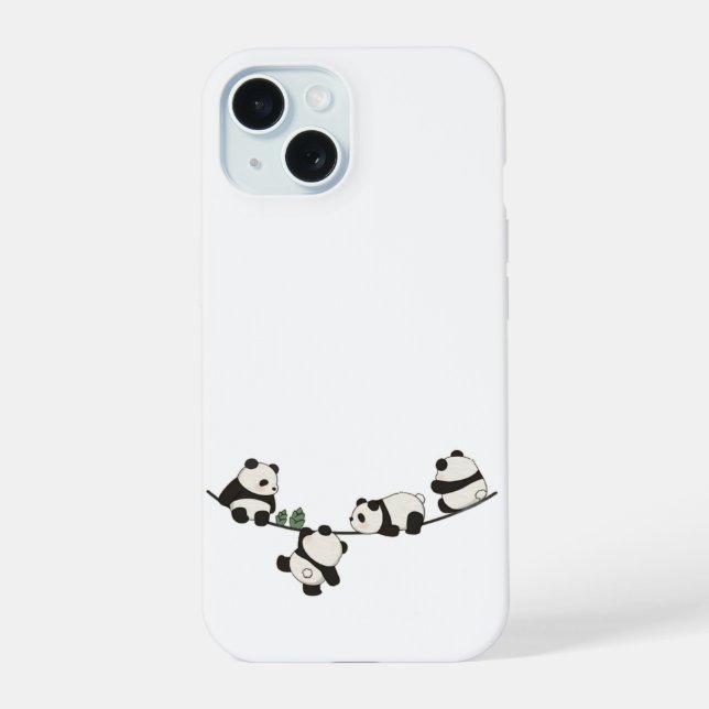 Estuche Cute Panda Phone | Cubierta Kawaii para iP (Reverso )