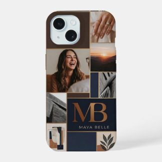 Estuche de Colaje de Fotos con Monograma Chic