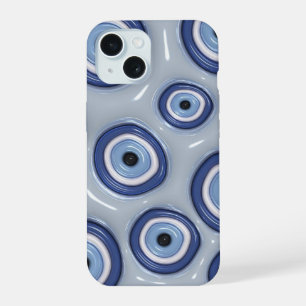 Estuche de teléfono 3D Puffy Evil Eye Positive Vib